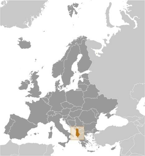 Albania Locator Map