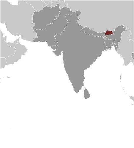 Bhutan Locator Map