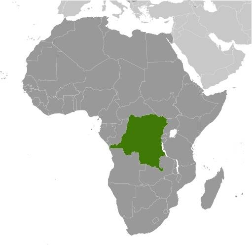 Democratic Republic of the Congo Locator Map