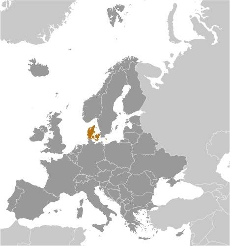 Denmark Locator Map