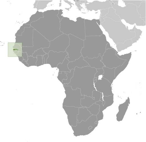 Gambia Locator Map