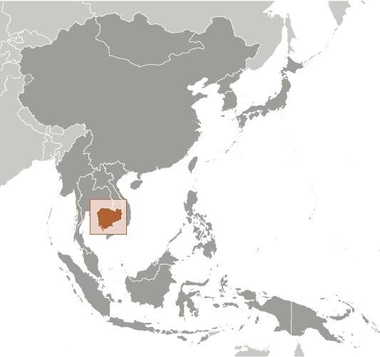 Cambodia Locator Map