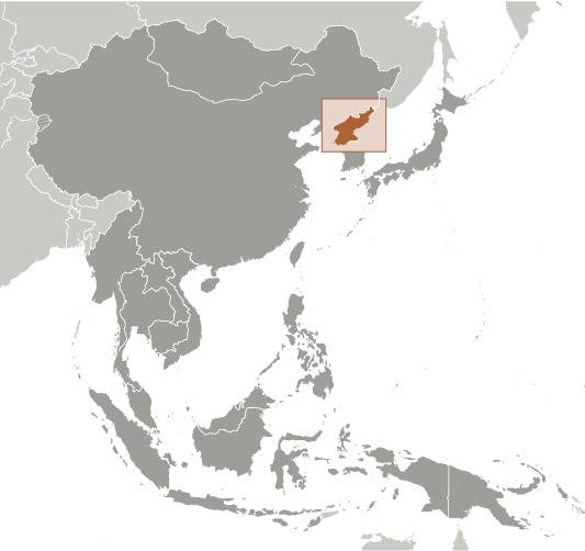 North Korea Locator Map
