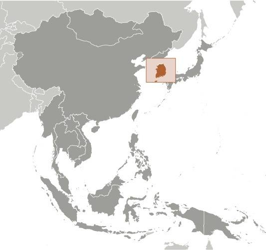 South Korea Locator Map