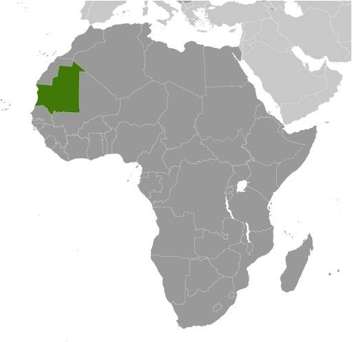 Mauritania Locator Map