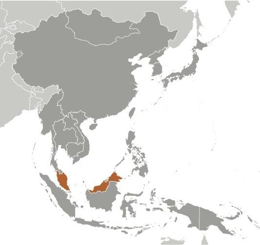 Malaysia Locator Map
