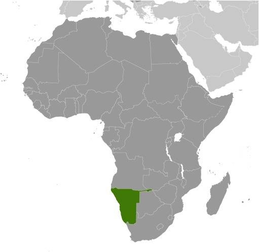 Namibia Locator Map