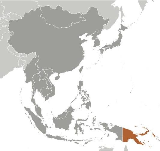 Papua New Guinea Locator Map