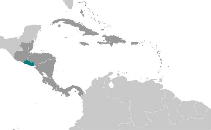 El Salvador Locator Map