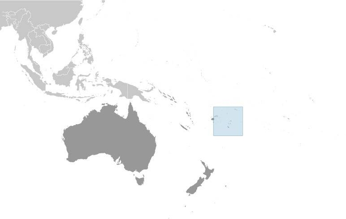 Tonga Locator Map