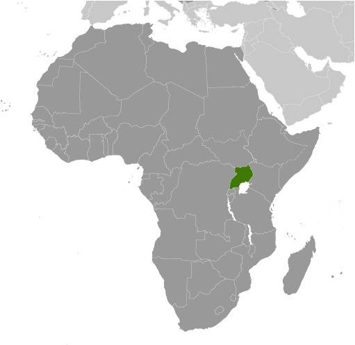 Uganda Locator Map